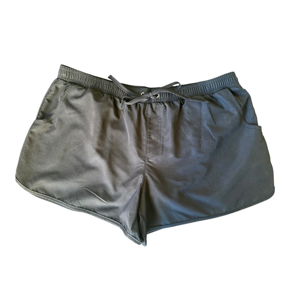 Kona Sol Black Athletic Shorts Women’s Size Large Drawstring Active Swim